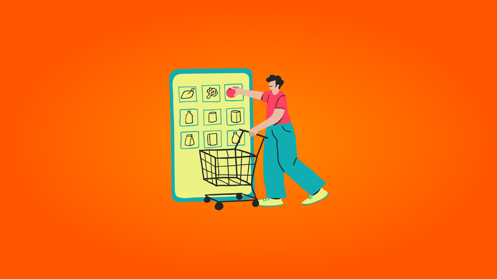 Futuristic tech setup