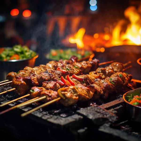 Grilled Kebab Skewers